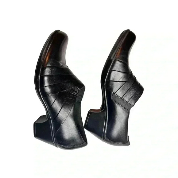 CLARKS CASUAL SLIP-ON WORK LOAFERS•SIZE 7•BLACK GENUINE LEATHER •GREAT C… - Picture 12 of 14